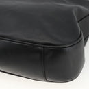 GUCCI Bamboo Shoulder Bag Leather 2way Black Gold 001 1577 Auth BSZ637-14