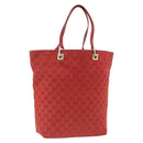 GUCCI GG Canvas Tote Bag Red Gold 002 1098 3444 Auth BSZ638-1