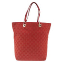 GUCCI GG Canvas Tote Bag Red Gold 002 1098 3444 Auth BSZ638-2