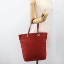 GUCCI GG Canvas Tote Bag Red Gold 002 1098 3444 Auth BSZ638-21