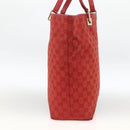 GUCCI GG Canvas Tote Bag Red Gold 002 1098 3444 Auth BSZ638-4