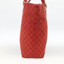 GUCCI GG Canvas Tote Bag Red Gold 002 1098 3444 Auth BSZ638-5