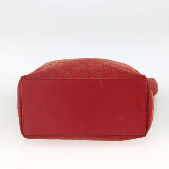 GUCCI GG Canvas Tote Bag Red Gold 002 1098 3444 Auth BSZ638