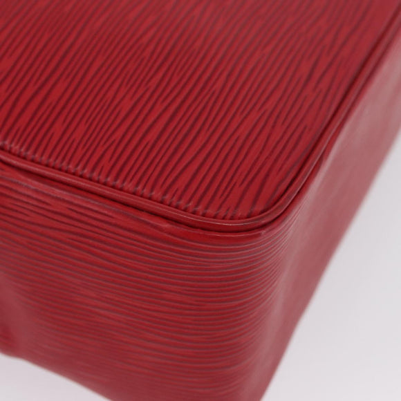 LOUIS VUITTON Epi Trousse Toilette 28 Clutch Bag Red LV Auth BSZ641