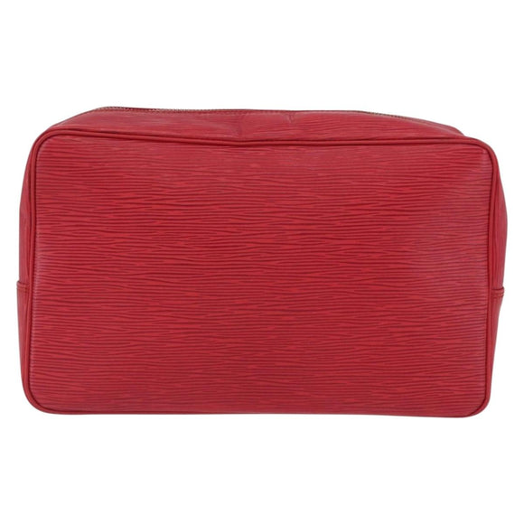 LOUIS VUITTON Epi Trousse Toilette 28 Clutch Bag Red LV Auth BSZ641