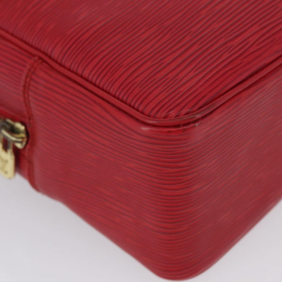 LOUIS VUITTON Epi Trousse Toilette 28 Clutch Bag Red LV Auth BSZ641