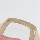 BVLGARI Logo Mania Hand Bag Canvas Pink Silver Auth BSZ642-10
