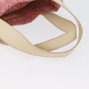BVLGARI Logo Mania Hand Bag Canvas Pink Silver Auth BSZ642-9