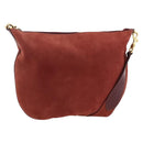 GUCCI Shoulder Bag Leather Red Gold 001 115 1206 Auth BSZ643-1