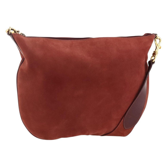 GUCCI Shoulder Bag Leather Red Gold 001 115 1206 Auth BSZ643