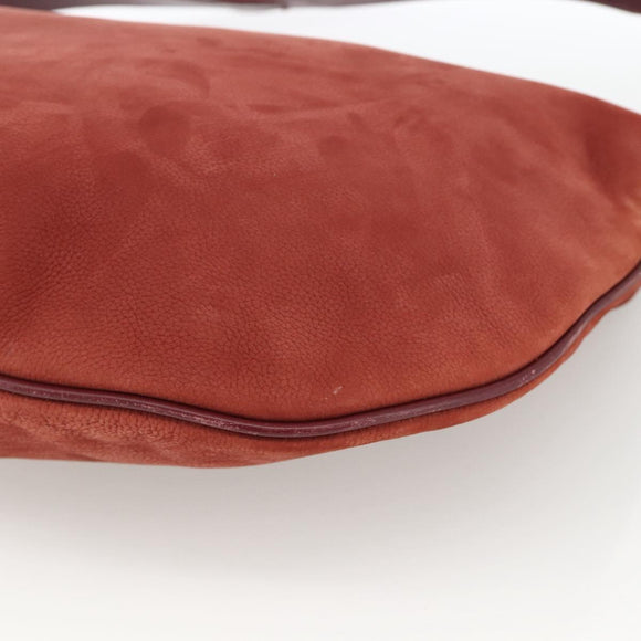 GUCCI Shoulder Bag Leather Red Gold 001 115 1206 Auth BSZ643