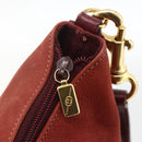 GUCCI Shoulder Bag Leather Red Gold 001 115 1206 Auth BSZ643-14