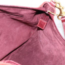 GUCCI Shoulder Bag Leather Red Gold 001 115 1206 Auth BSZ643-17