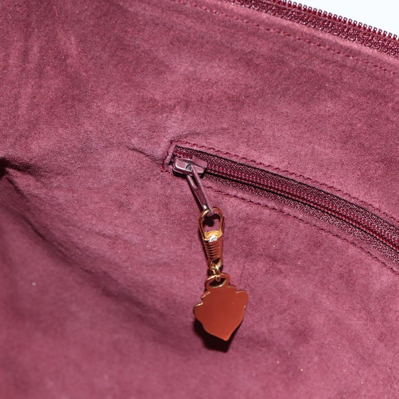 GUCCI Shoulder Bag Leather Red Gold 001 115 1206 Auth BSZ643