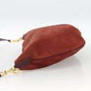 GUCCI Shoulder Bag Leather Red Gold 001 115 1206 Auth BSZ643-4