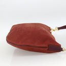 GUCCI Shoulder Bag Leather Red Gold 001 115 1206 Auth BSZ643-5
