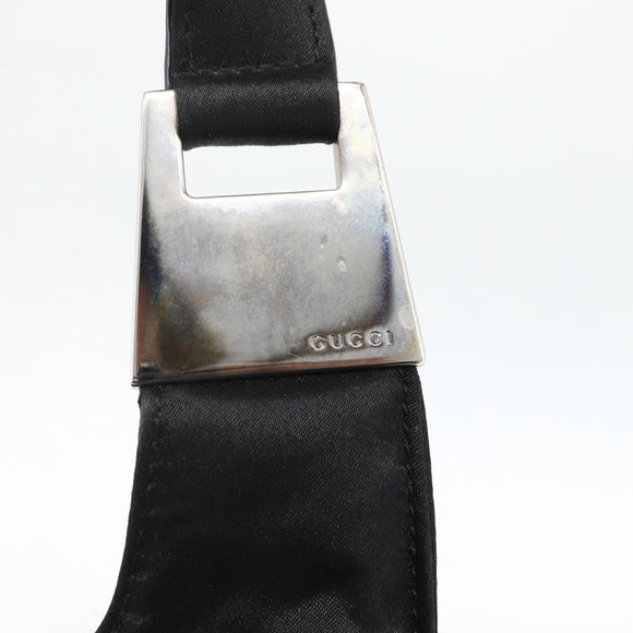 GUCCI Shoulder Bag Nylon Black Silver 001 2113 3010 Auth BSZ644
