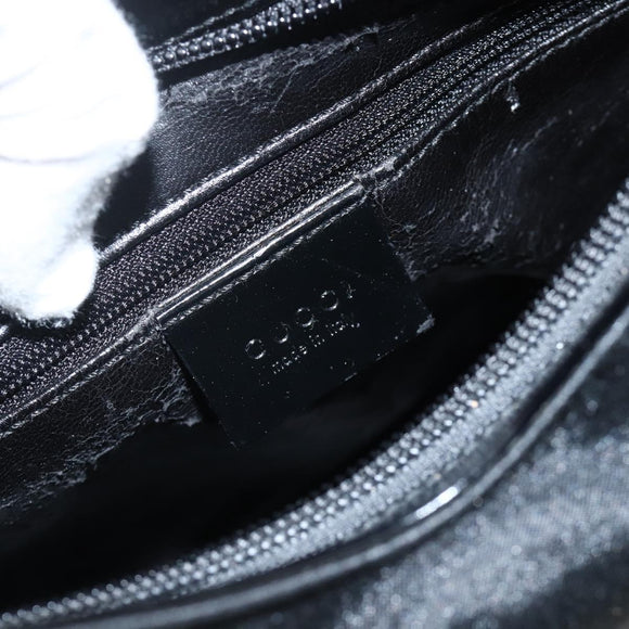 GUCCI Shoulder Bag Nylon Black Silver 001 2113 3010 Auth BSZ644