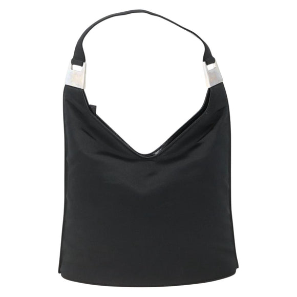 GUCCI Shoulder Bag Nylon Black Silver 001 2113 3010 Auth BSZ644