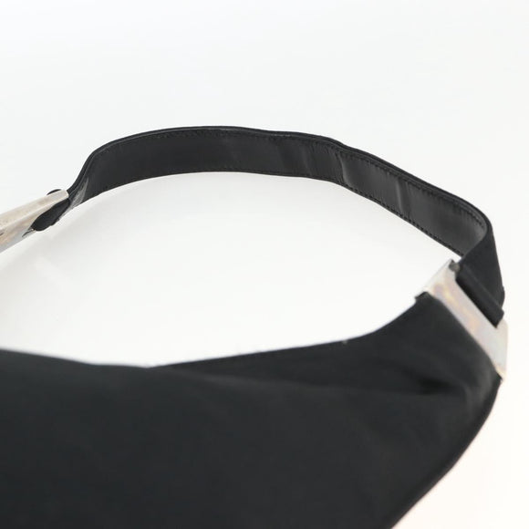 GUCCI Shoulder Bag Nylon Black Silver 001 2113 3010 Auth BSZ644