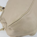 LOEWE Hand Bag Leather Beige Gold Auth LNZ103-15