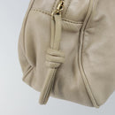 LOEWE Hand Bag Leather Beige Gold Auth LNZ103-17