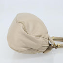 LOEWE Hand Bag Leather Beige Gold Auth LNZ103-3