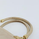 LOEWE Hand Bag Leather Beige Gold Auth LNZ103-8