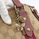 GUCCI GG Canvas Sherry Line Tote Bag Beige Gold 137995 Auth BSZ646-14