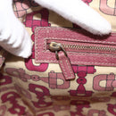 GUCCI GG Canvas Sherry Line Tote Bag Beige Gold 137995 Auth BSZ646-19
