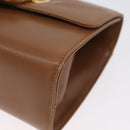 Salvatore Ferragamo Gancini Shoulder Bag Leather Beige Gold Auth BSZ647-12