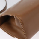 Salvatore Ferragamo Gancini Shoulder Bag Leather Beige Gold Auth BSZ647-13