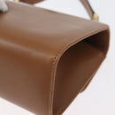Salvatore Ferragamo Gancini Shoulder Bag Leather Beige Gold Auth BSZ647-14