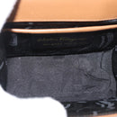 Salvatore Ferragamo Gancini Shoulder Bag Leather Beige Gold Auth BSZ647-18