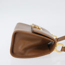 Salvatore Ferragamo Gancini Shoulder Bag Leather Beige Gold Auth BSZ647-5