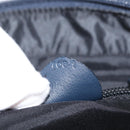 CELINE Circle Hand Bag Nylon Navy Gold Auth BSZ650-22