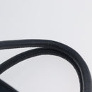 CELINE Circle Hand Bag Nylon Navy Gold Auth BSZ650-8