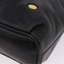 BALLY Shoulder Bag Leather Black Gold Auth BSZ651-11