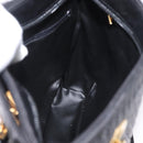 BALLY Shoulder Bag Leather Black Gold Auth BSZ651-18