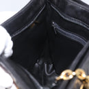 BALLY Shoulder Bag Leather Black Gold Auth BSZ651-19