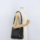 BALLY Shoulder Bag Leather Black Gold Auth BSZ651-23