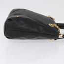 BALLY Shoulder Bag Leather Black Gold Auth BSZ651-4
