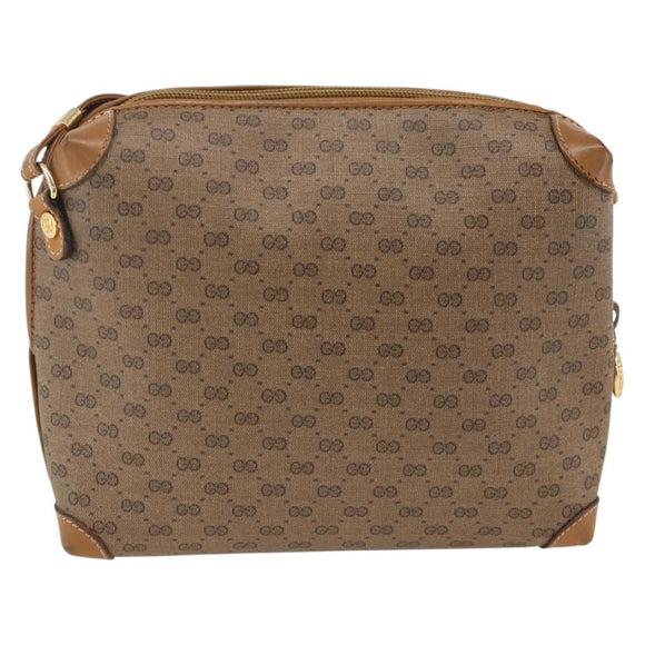 GUCCI Micro GG Supreme Shoulder Bag PVC Beige Gold 007 115 0093 Auth BSZ654