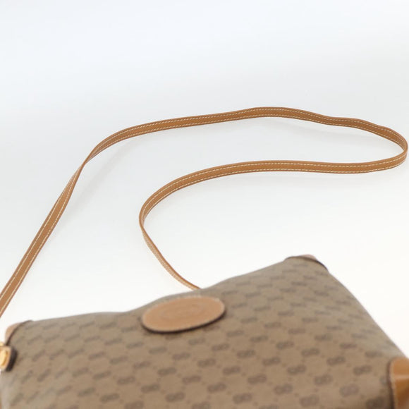 GUCCI Micro GG Supreme Shoulder Bag PVC Beige Gold 007 115 0093 Auth BSZ654