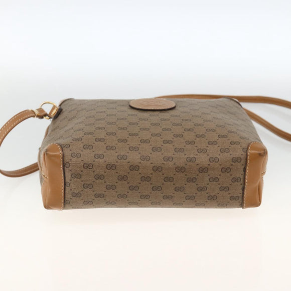 GUCCI Micro GG Supreme Shoulder Bag PVC Beige Gold 007 115 0093 Auth BSZ654