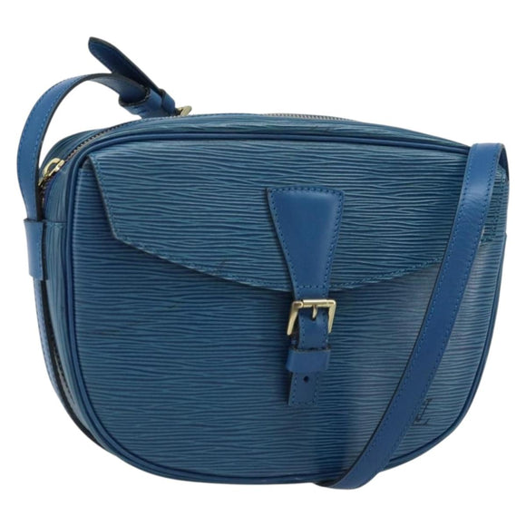 LOUIS VUITTON Epi Jeune Fille MM Shoulder Bag Toledo Blue M52155 LV Auth LNZ104