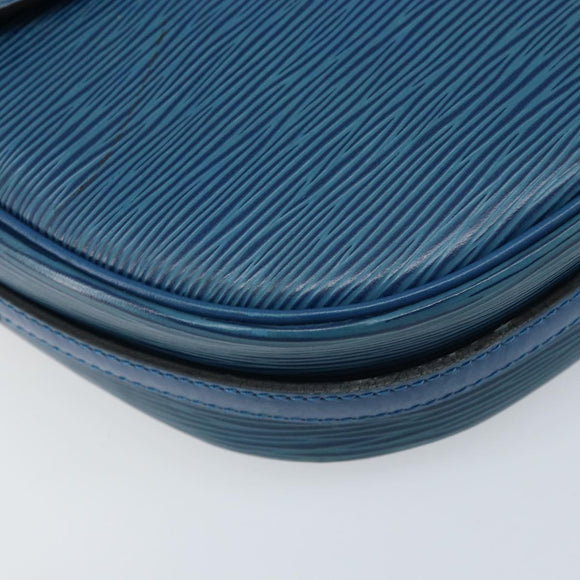 LOUIS VUITTON Epi Jeune Fille MM Shoulder Bag Toledo Blue M52155 LV Auth LNZ104