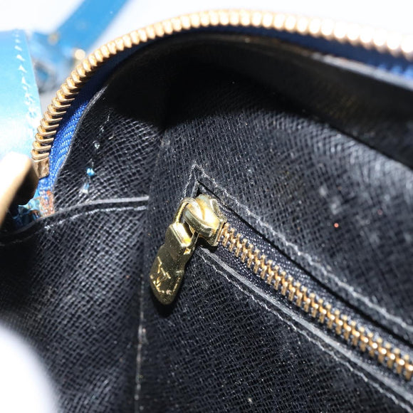 LOUIS VUITTON Epi Jeune Fille MM Shoulder Bag Toledo Blue M52155 LV Auth LNZ104