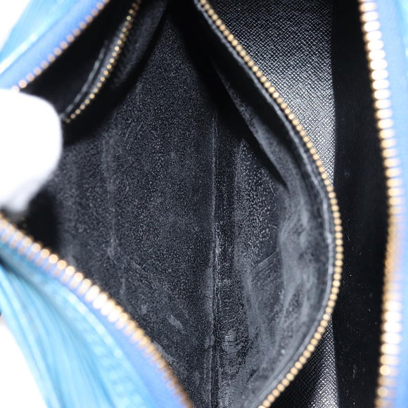 LOUIS VUITTON Epi Jeune Fille MM Shoulder Bag Toledo Blue M52155 LV Auth LNZ104