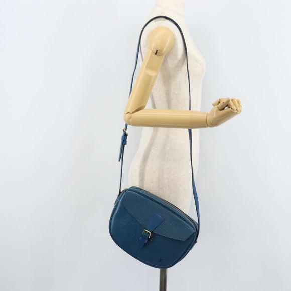 LOUIS VUITTON Epi Jeune Fille MM Shoulder Bag Toledo Blue M52155 LV Auth LNZ104